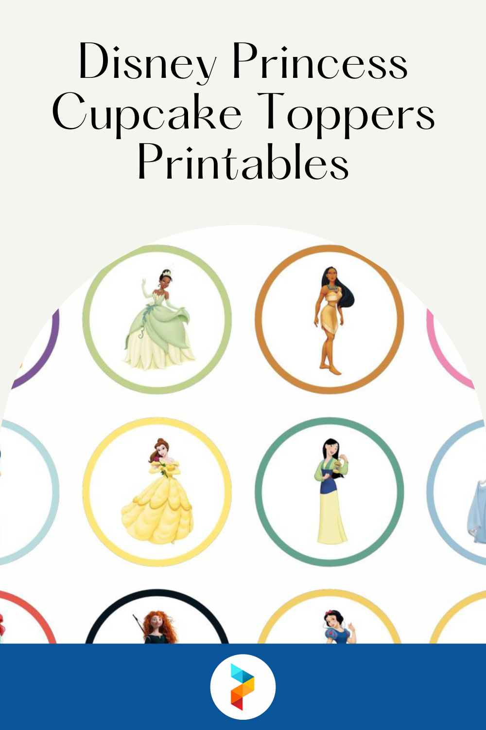 Disney Princess Cupcake Toppers Printables