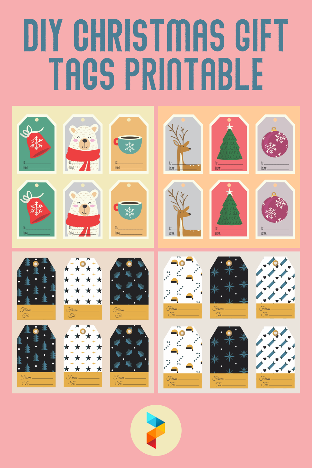 6 best diy christmas gift tags printable printableecom