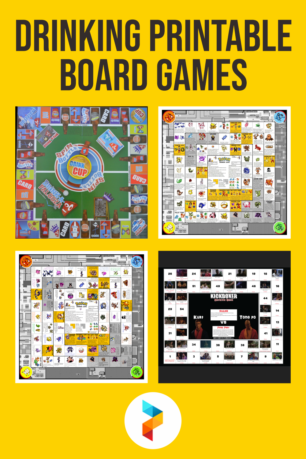 6 Best Drinking Printable Board Games - printablee.com