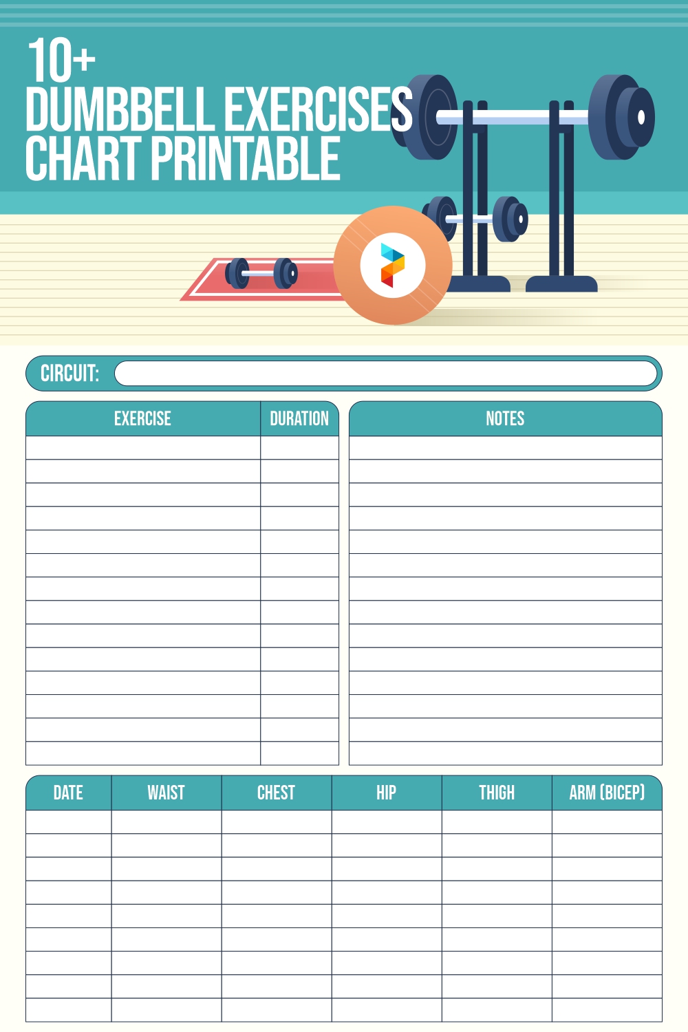 Dumbbell Exercises Chart