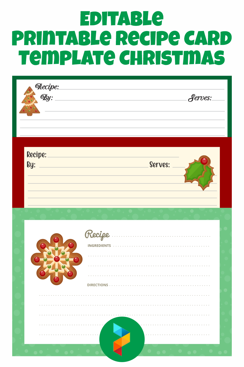 Free Christmas Recipe Card Template For Word Damersummit
