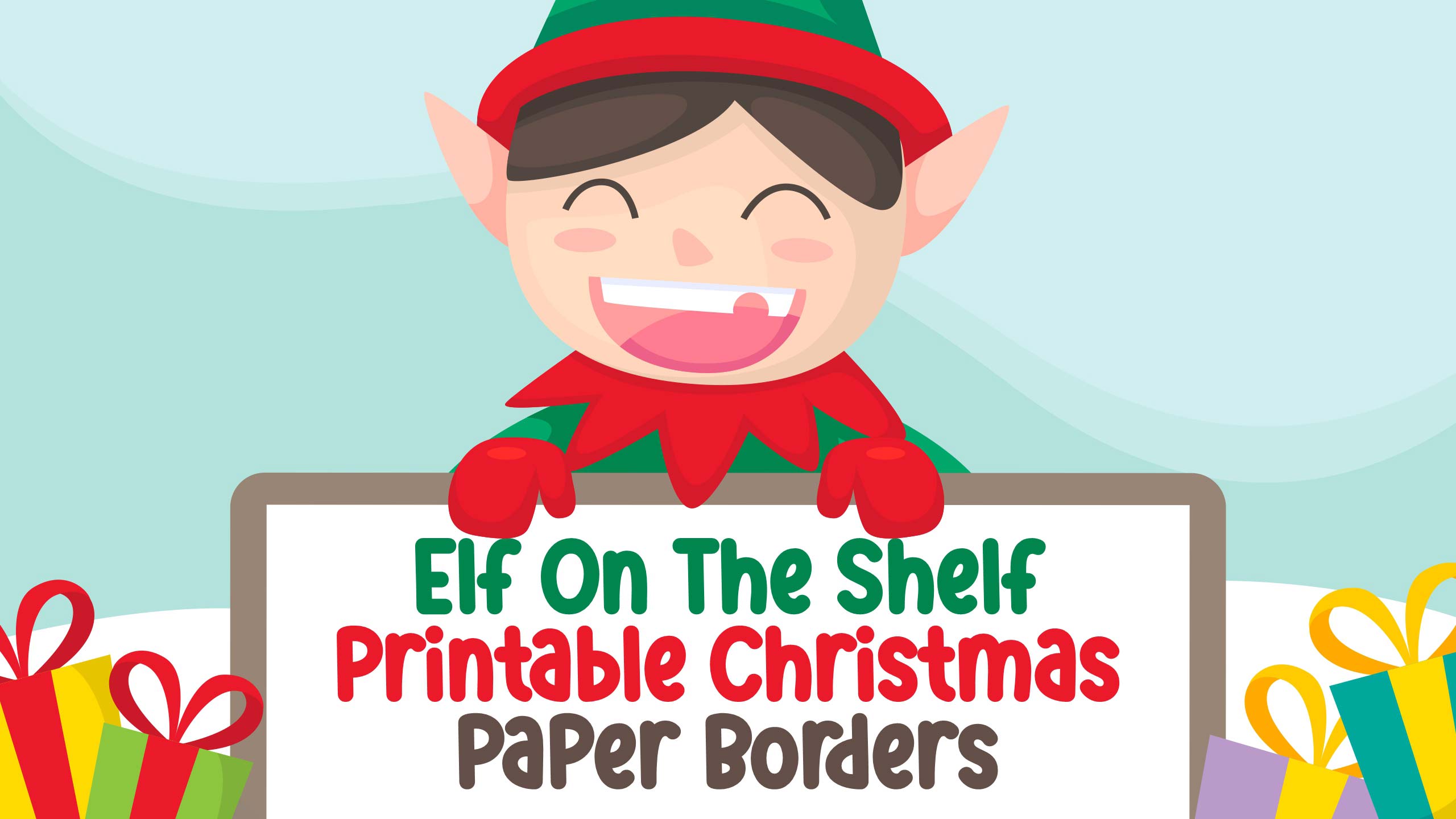 Elf On The Shelf Christmas Paper Borders