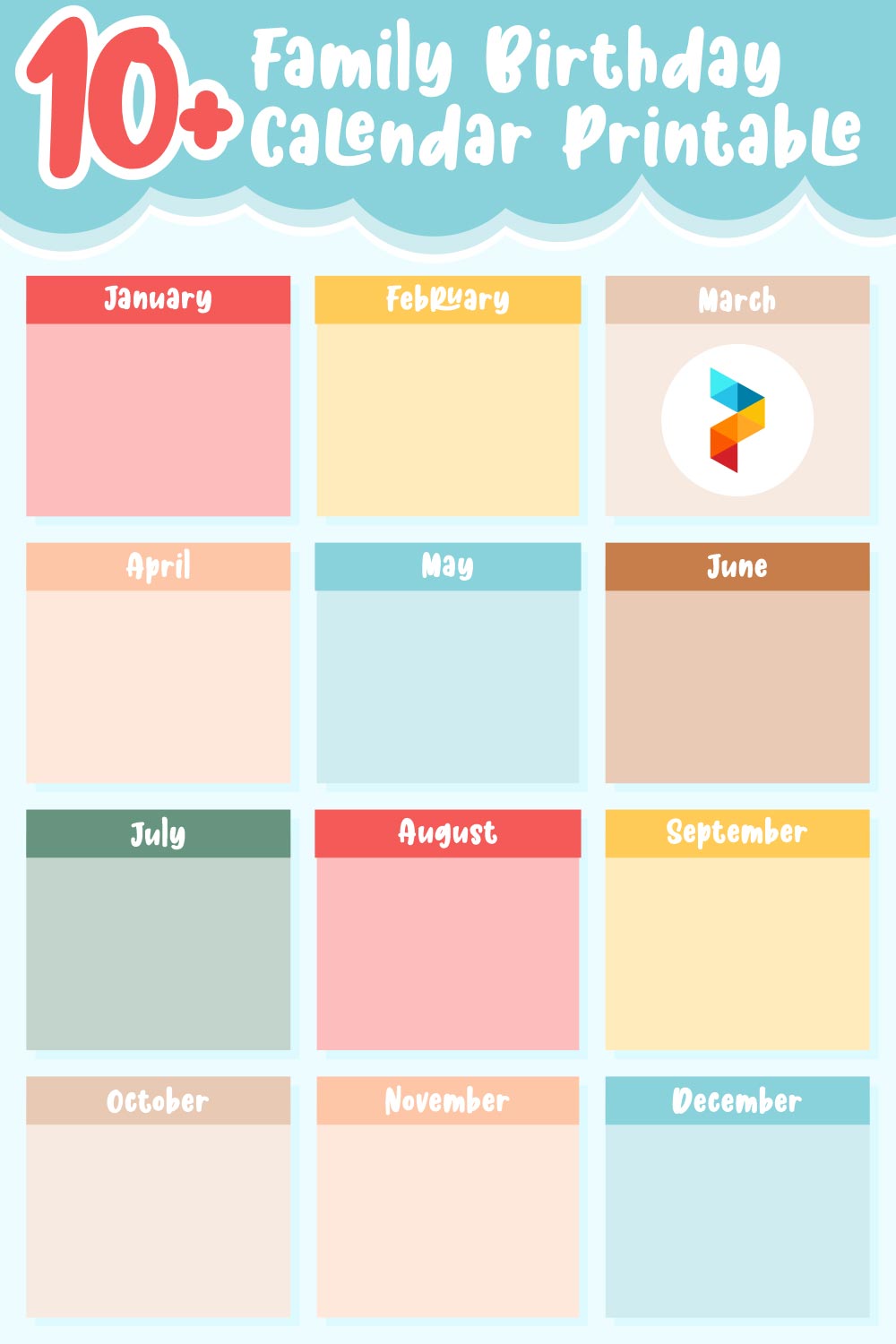 Family Birthday Calendar Family Birthday Calendar