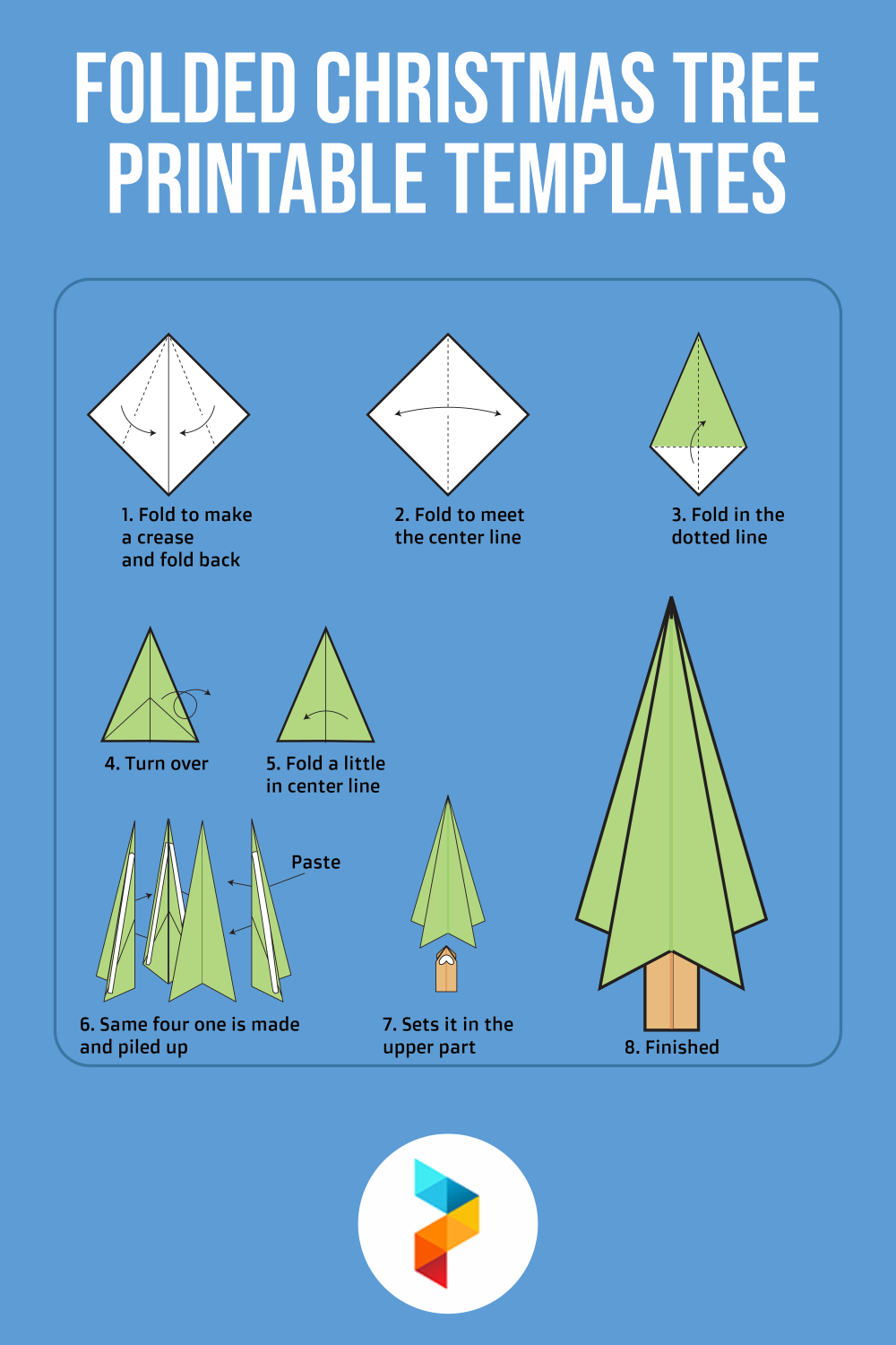 Folded Christmas Tree Printable Templates