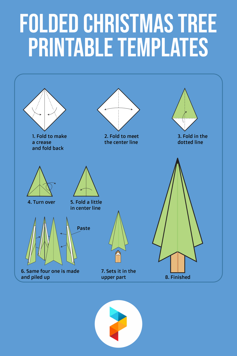 Folded Christmas Tree Templates