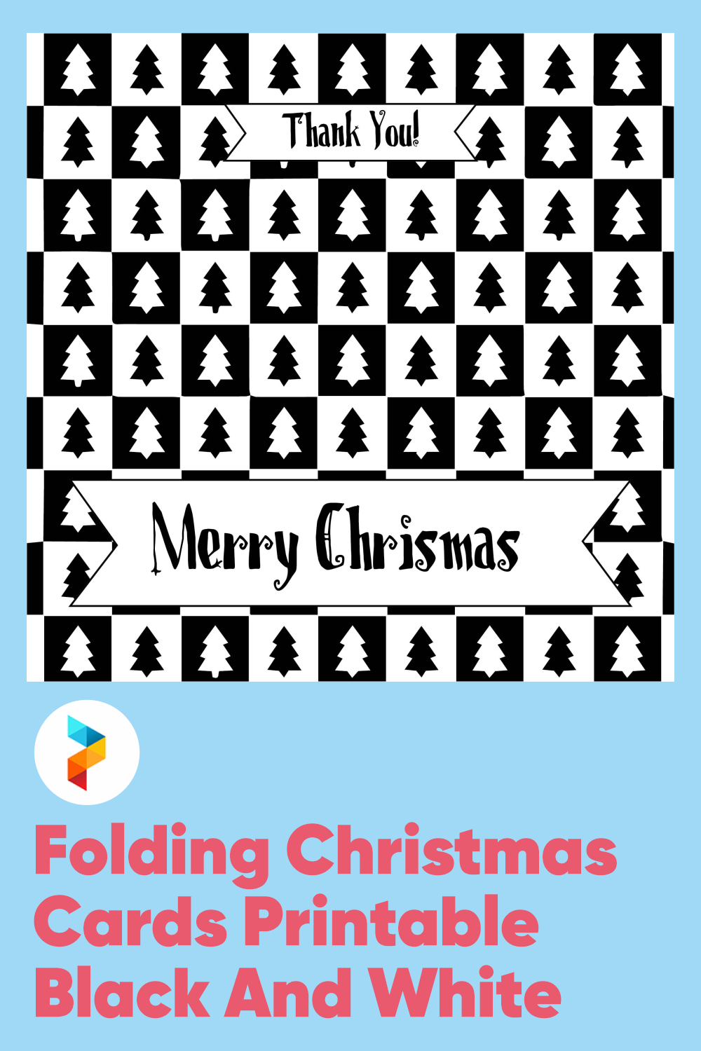 Folding Christmas Cards Printable Black And White