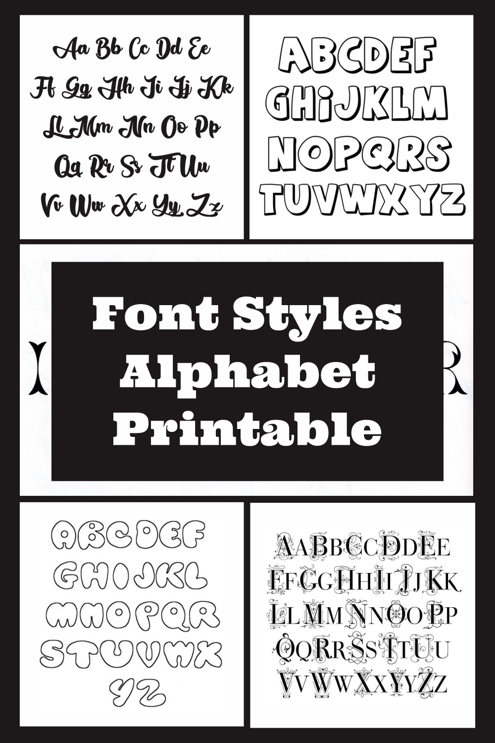 Font Styles Alphabet Printable