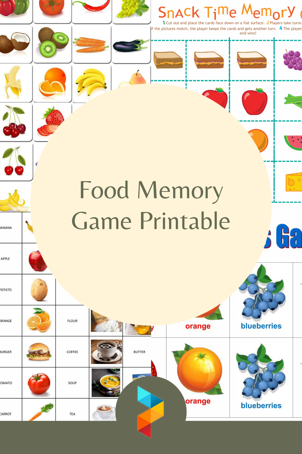 Food Memory Game Printable