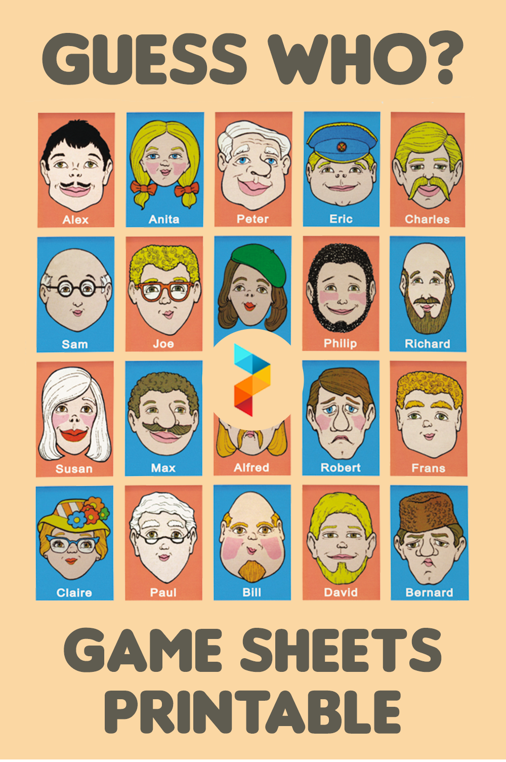 Guess Who Printable Cards DiY Guess Who Printable Template Make Your Own Guess Who Game