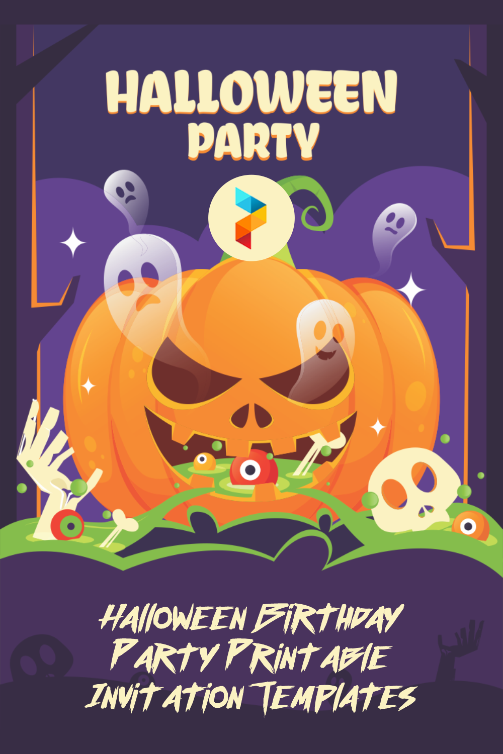 Halloween Birthday Party Printable Invitation Templates