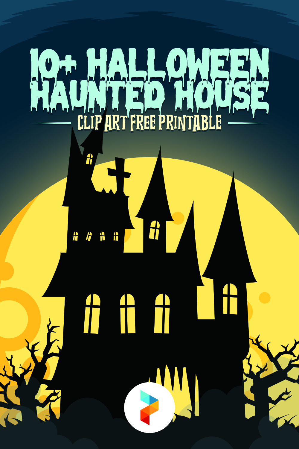 Halloween Haunted House Clip Art Printable