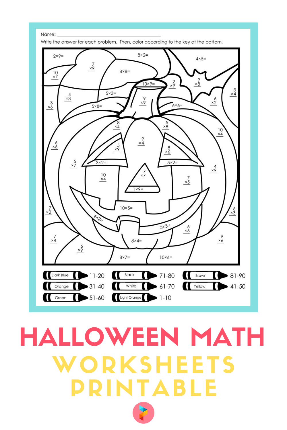Halloween Math Worksheets Printable