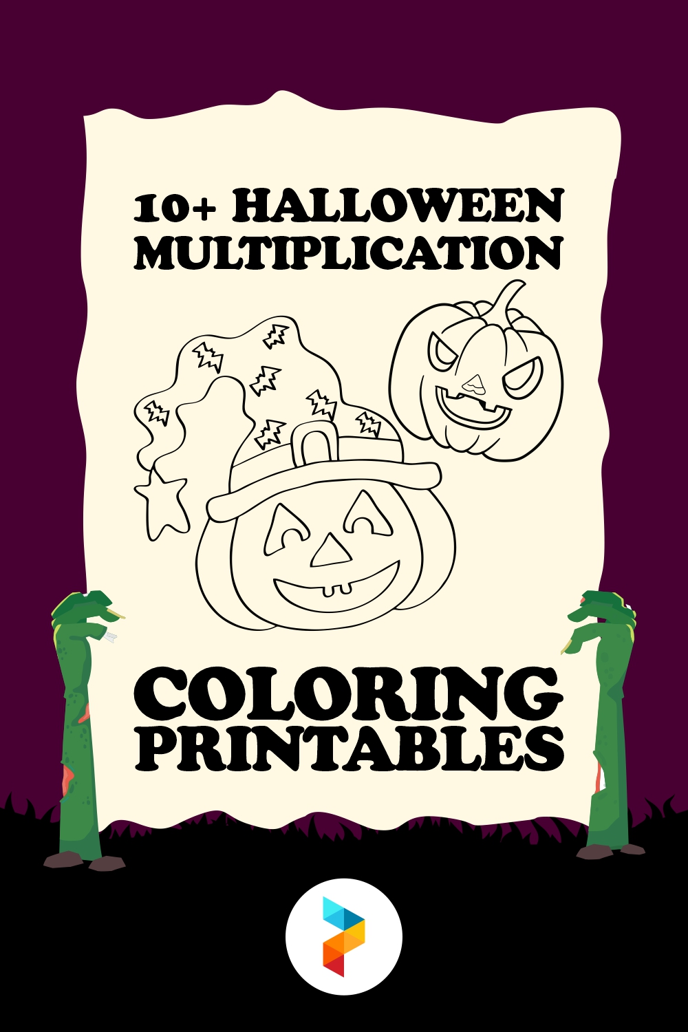 Halloween Multiplication Coloring Printables