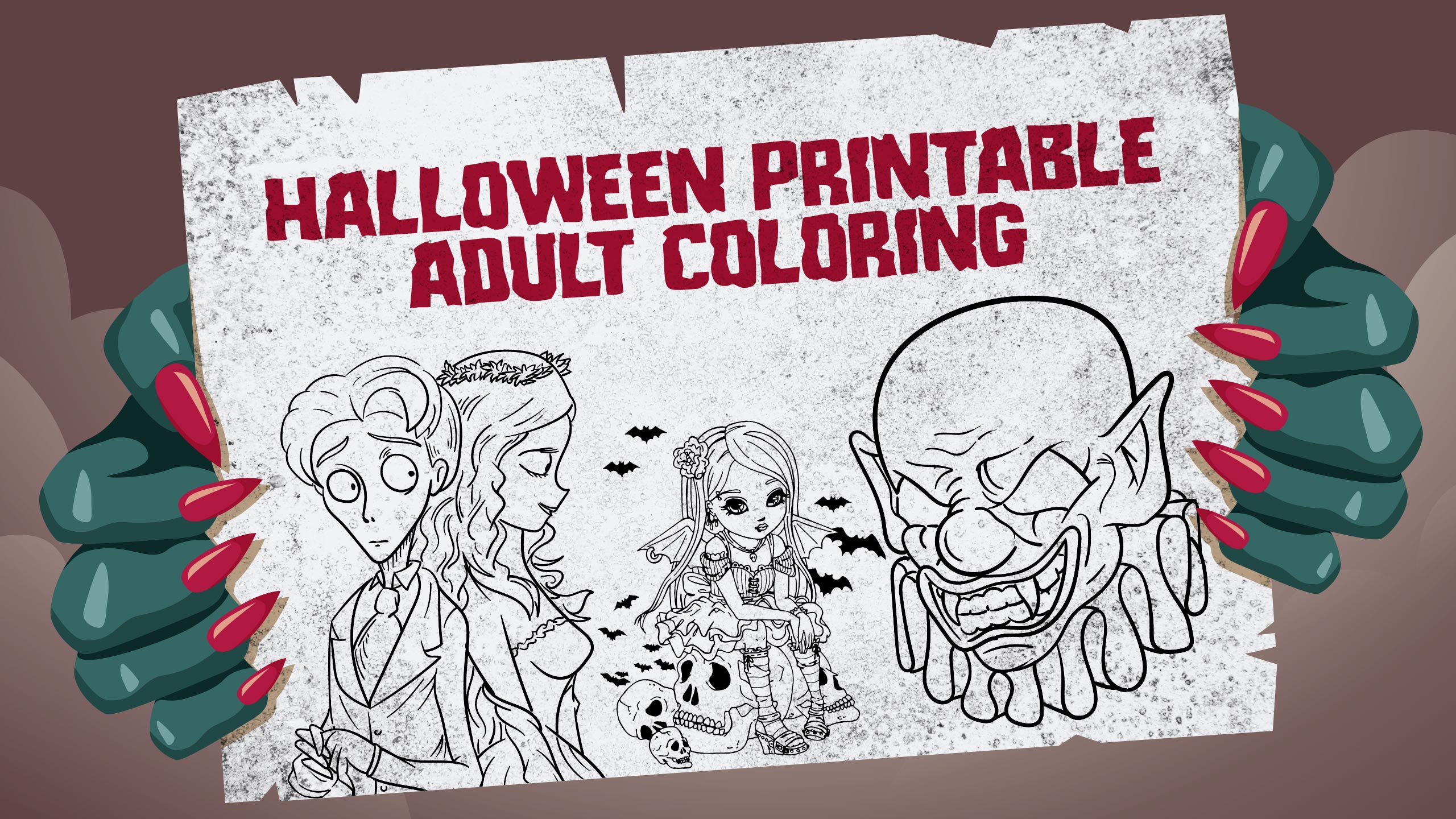Halloween Printable Adult Coloring