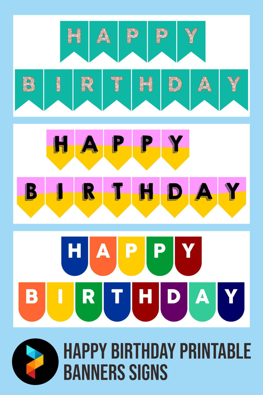 10 Best Happy Birthday Printable Banners Signs PDF for Free at Printablee