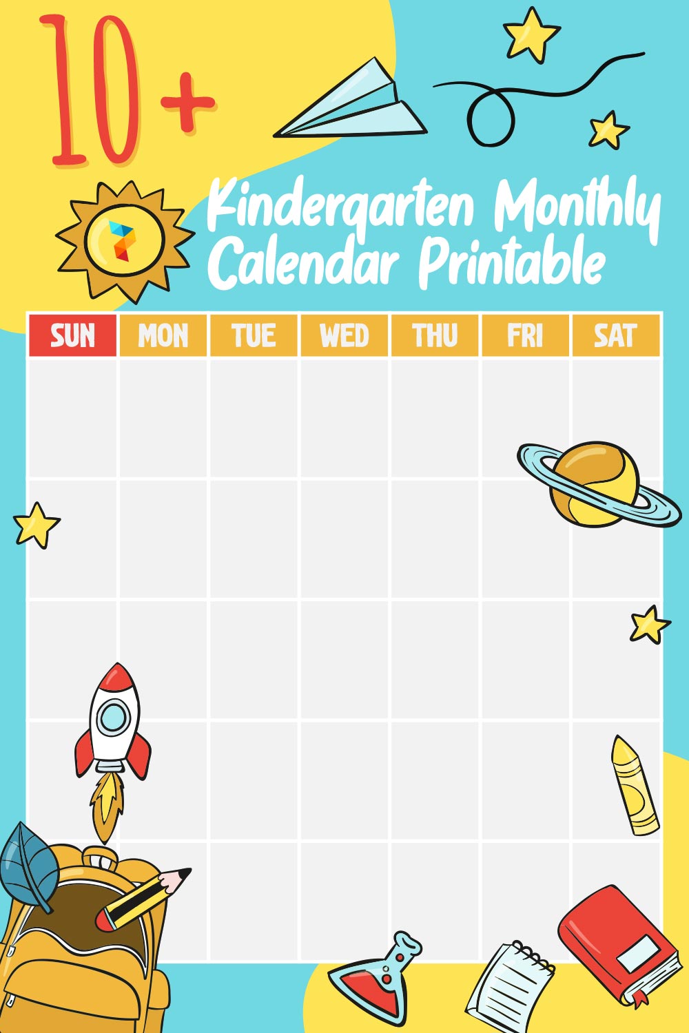Kindergarten Monthly Calendar Kindergarten Monthly Calendar