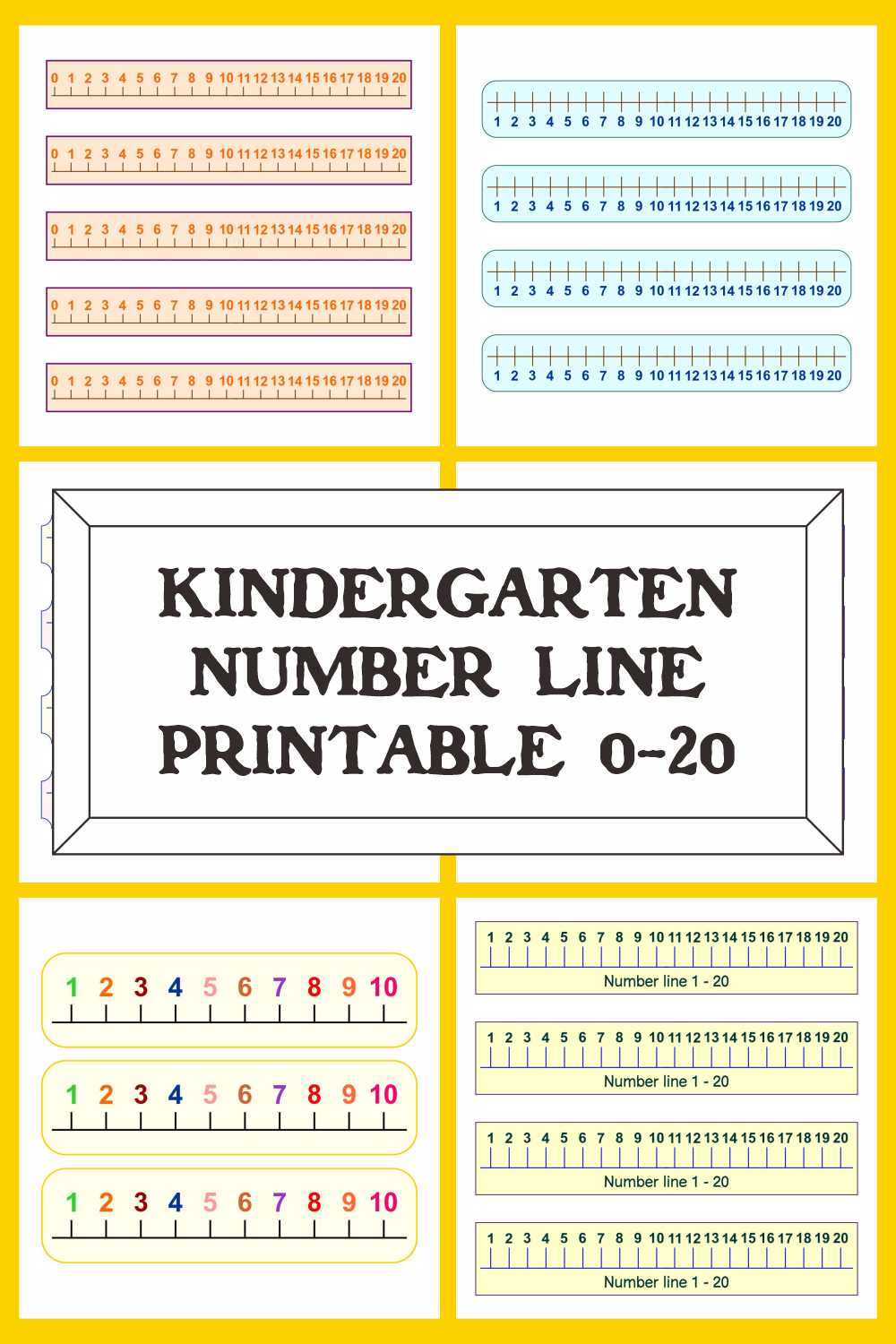 Kindergarten Number Line 0-20 Kindergarten Number Line 0-20