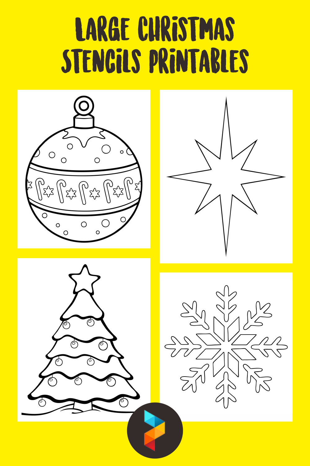 10 Best Large Christmas Stencils Printables Printablee