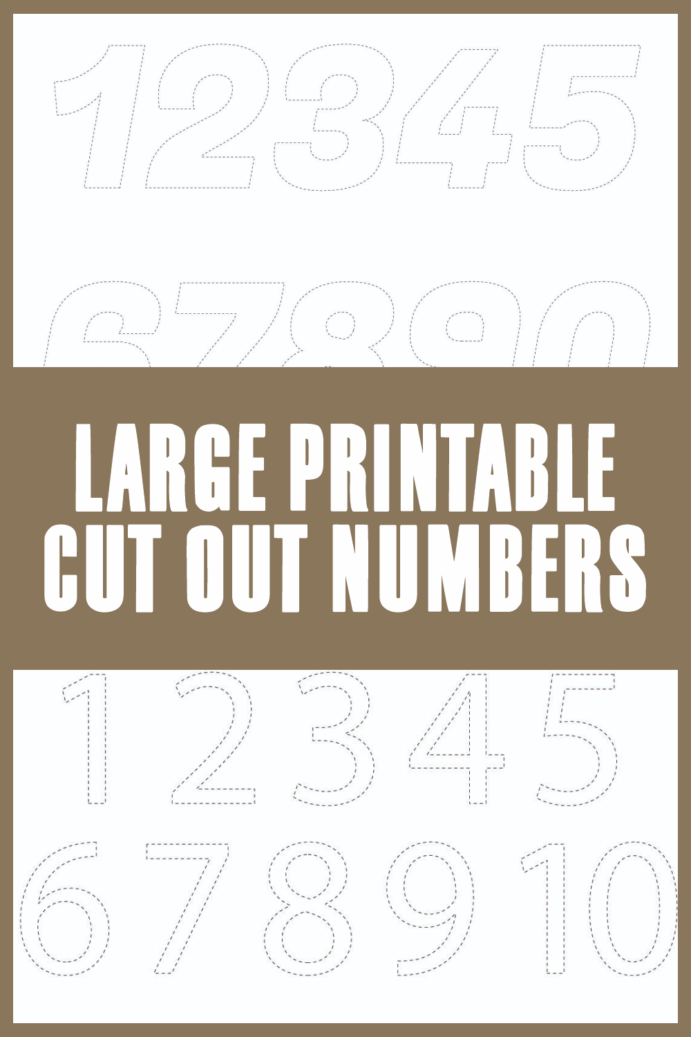 Large Printable Cut Out Numbers