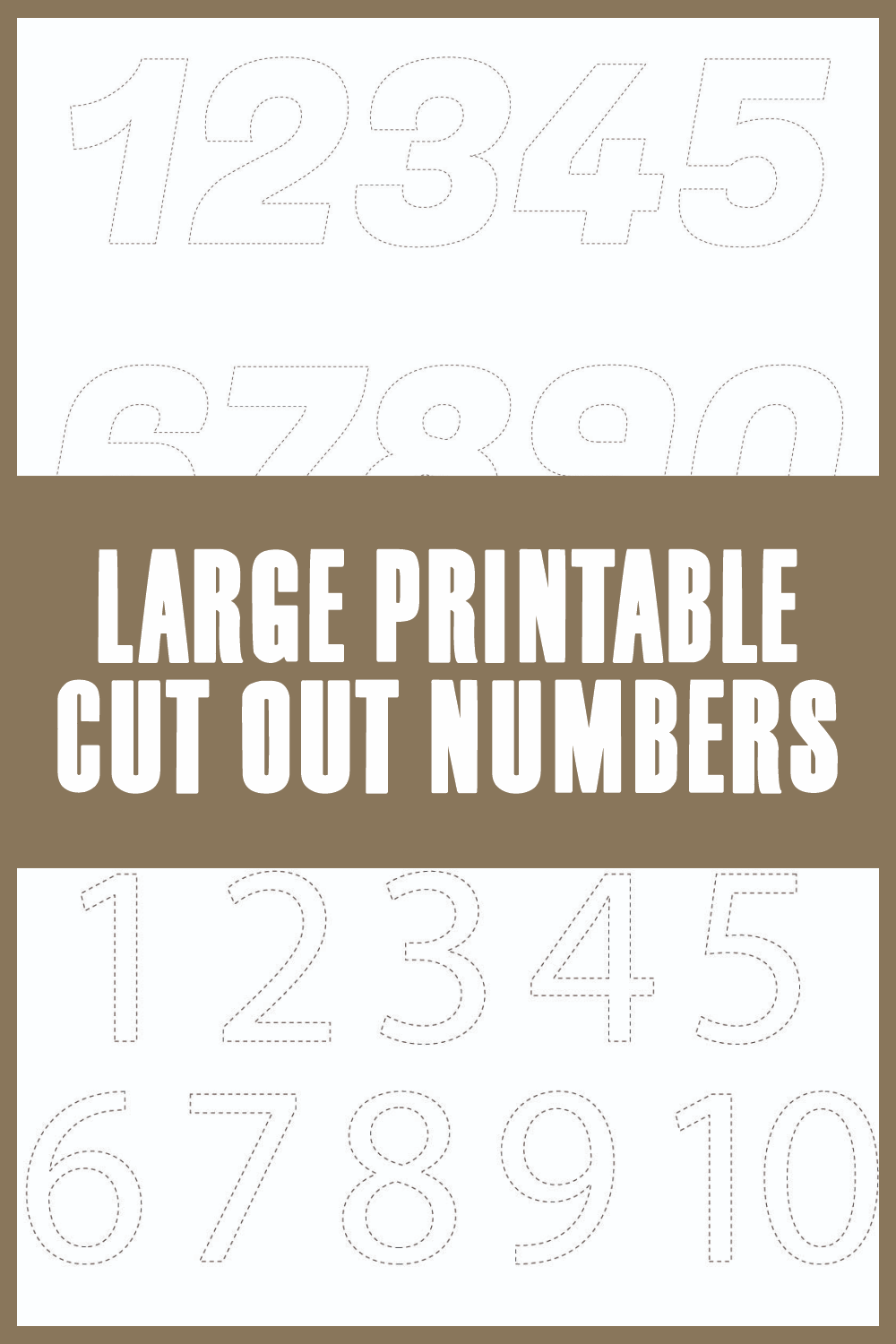 Large  Cut Out Numbers