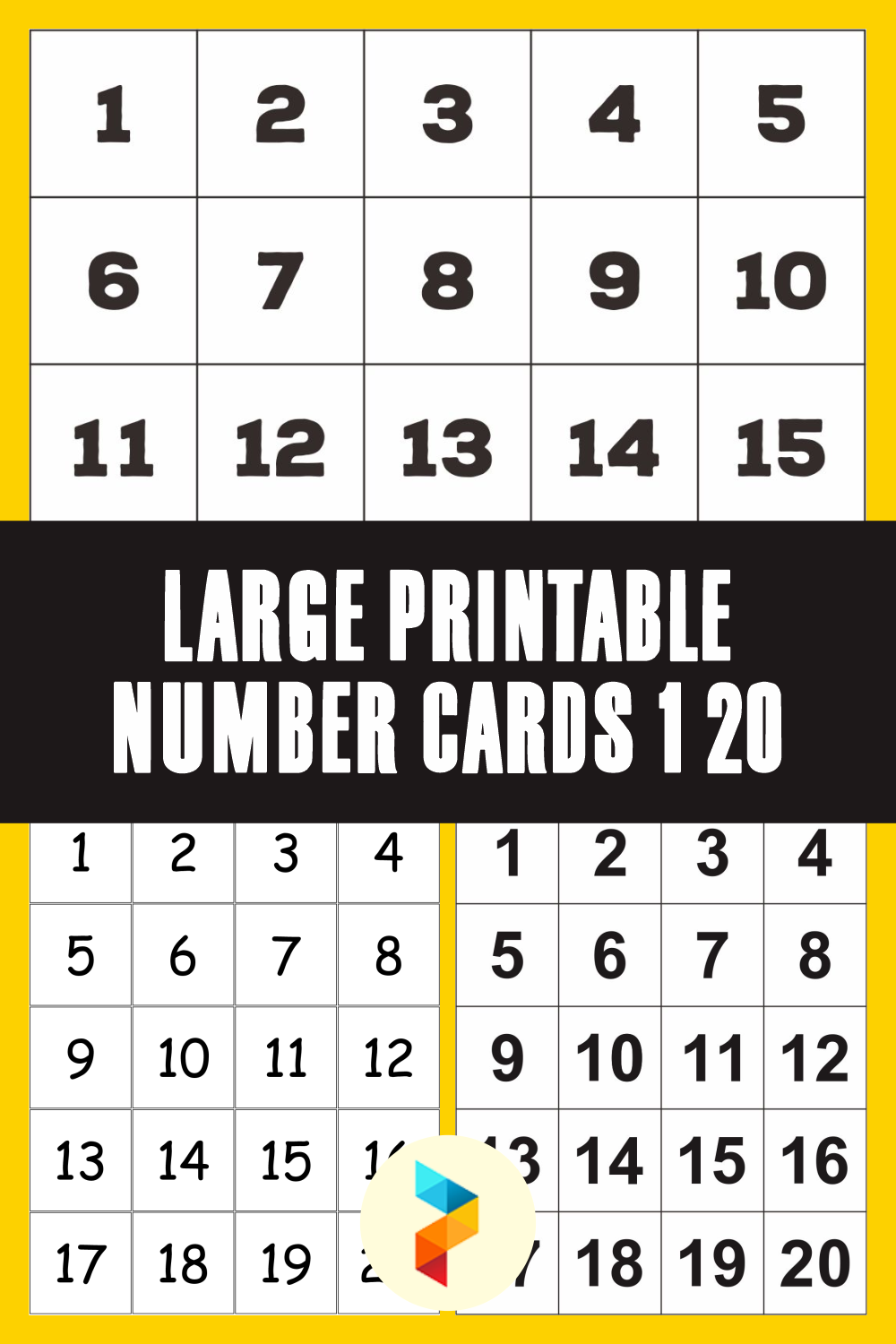 Printable Number Cards To 20