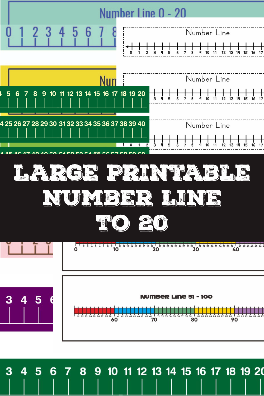 Large  Number Line To 20