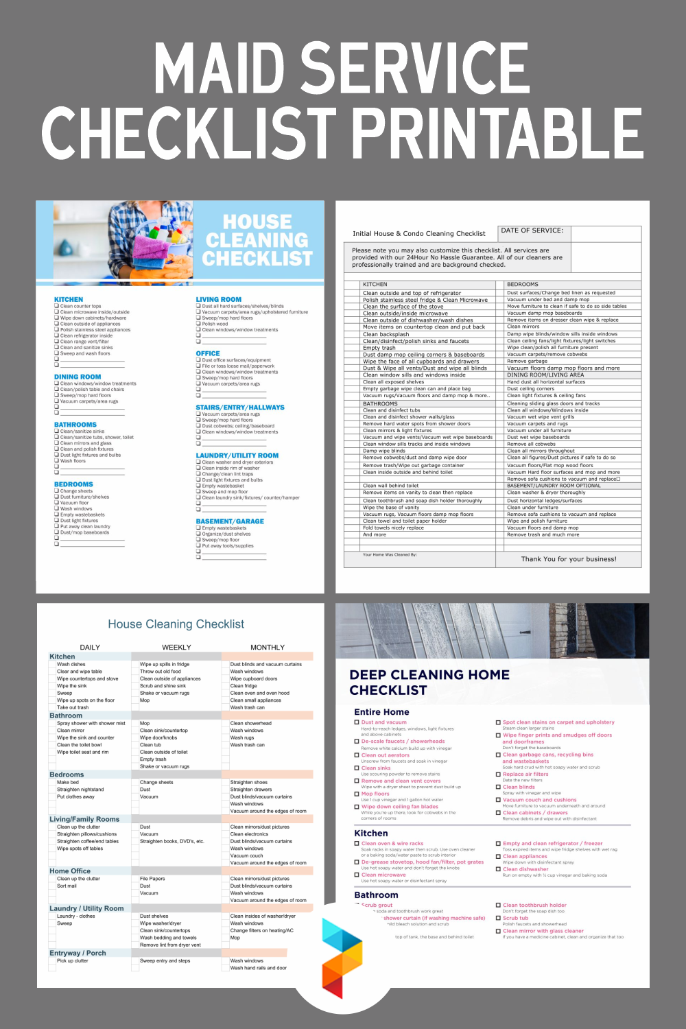 Free Printable Professional House Cleaning Checklist Printable Form