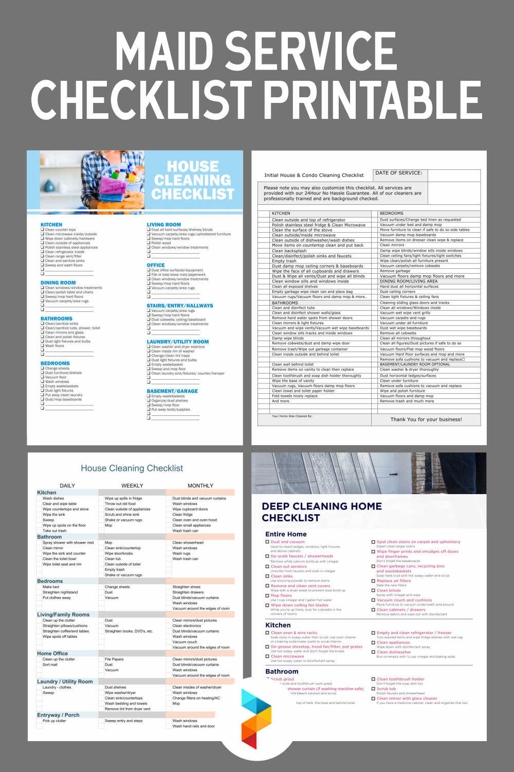 10 Best Maid Service Checklist Printable Printablee