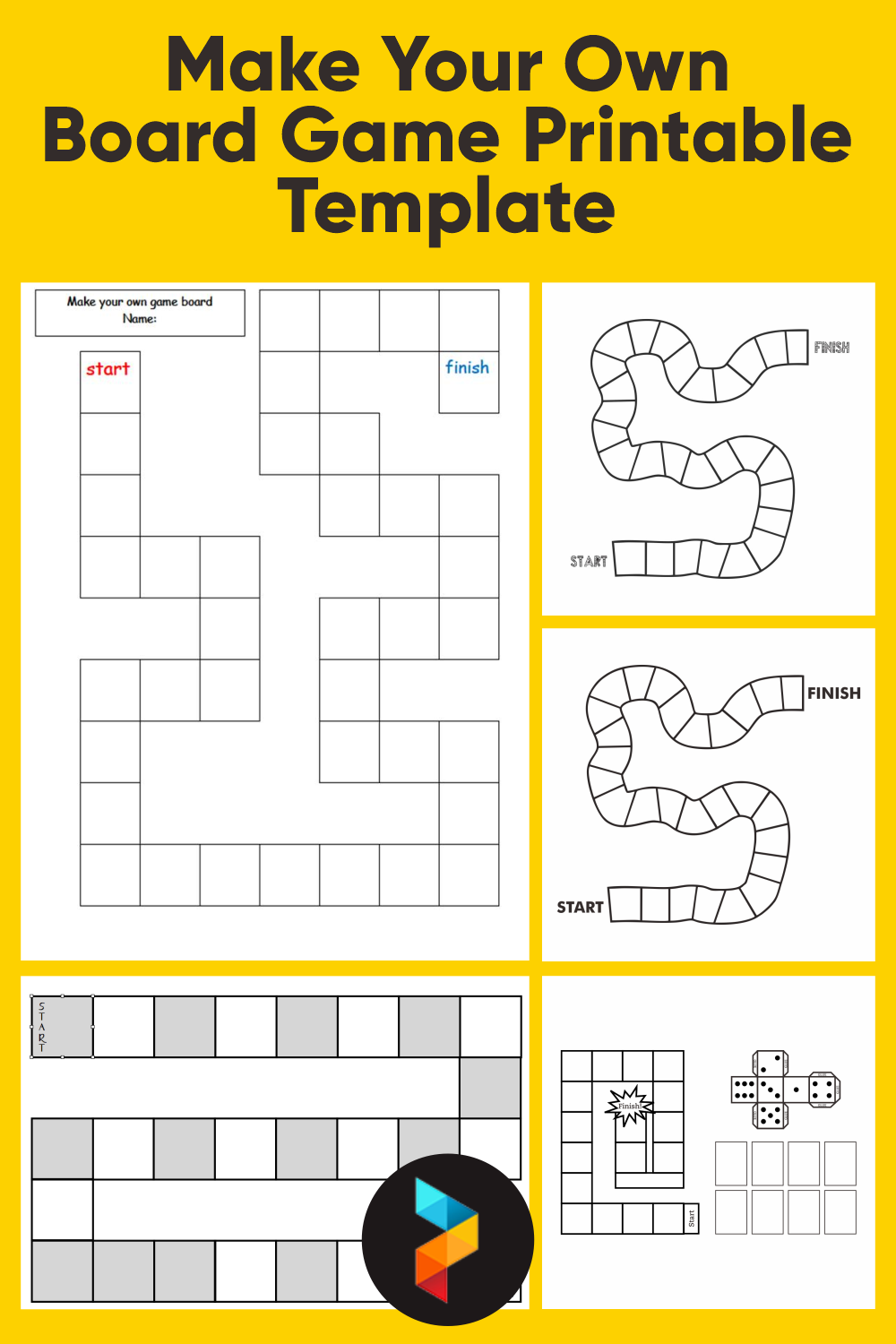 Make Your Own Board Game Printable Template