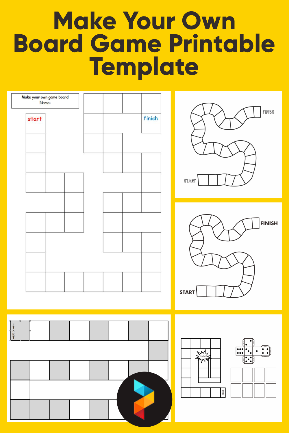 Make Your Own Board Game Template 7 Free PDF Printables Printablee