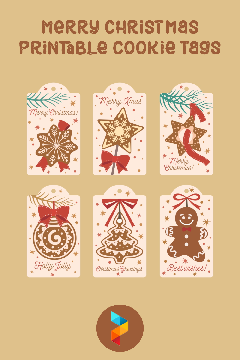 Merry Christmas Printable Cookie Tags