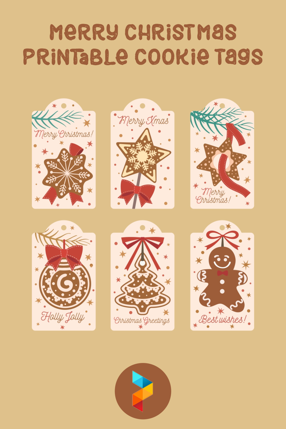 Merry Christmas  Cookie Tags