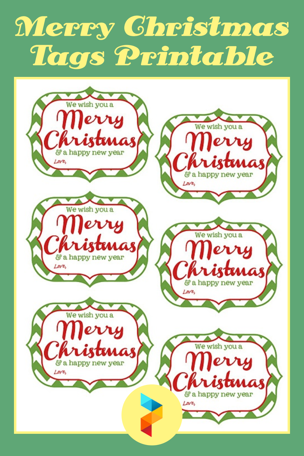 Merry Christmas Tags Printable