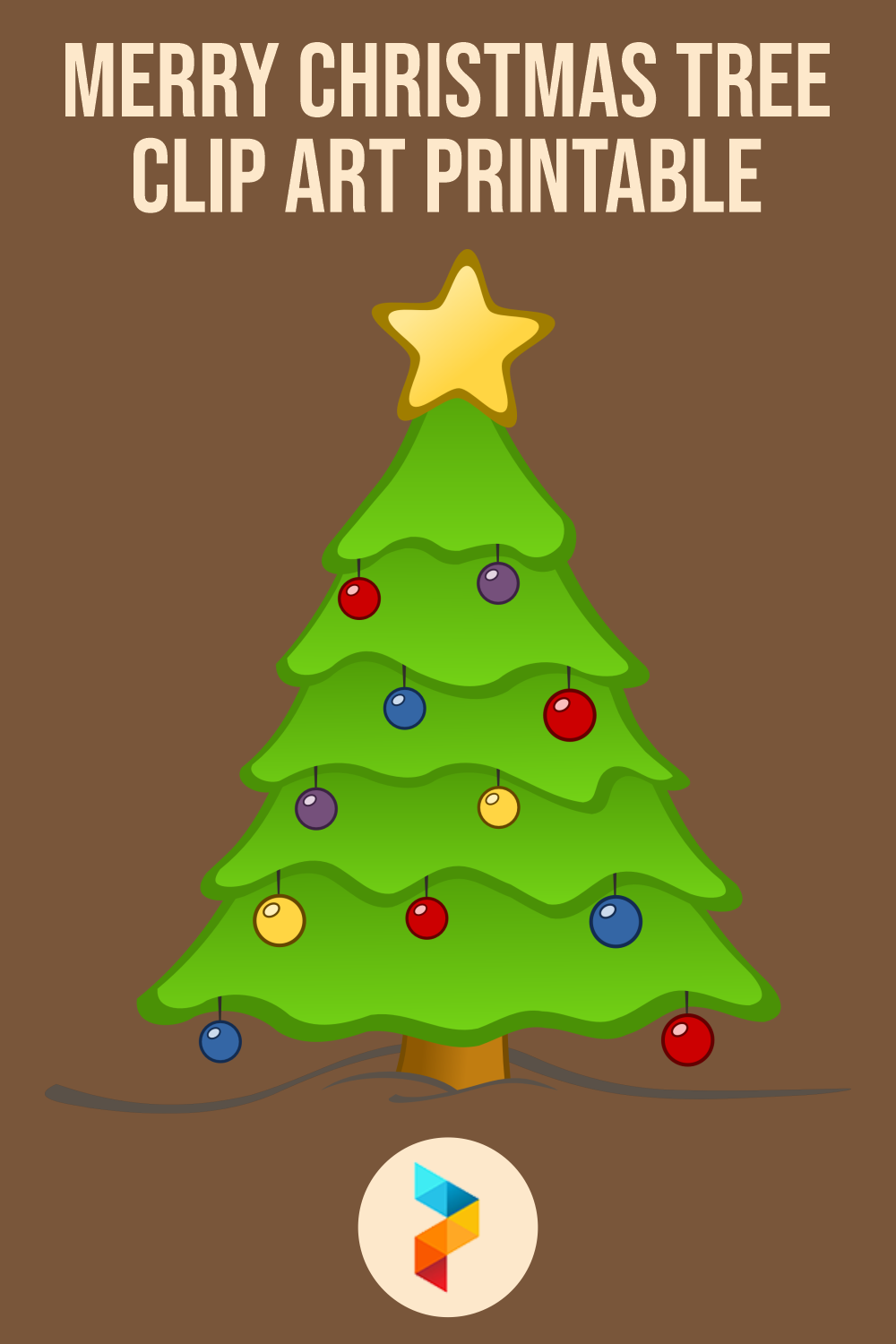 6 Best Merry Christmas Tree Clip Art Free Printable - printablee.com