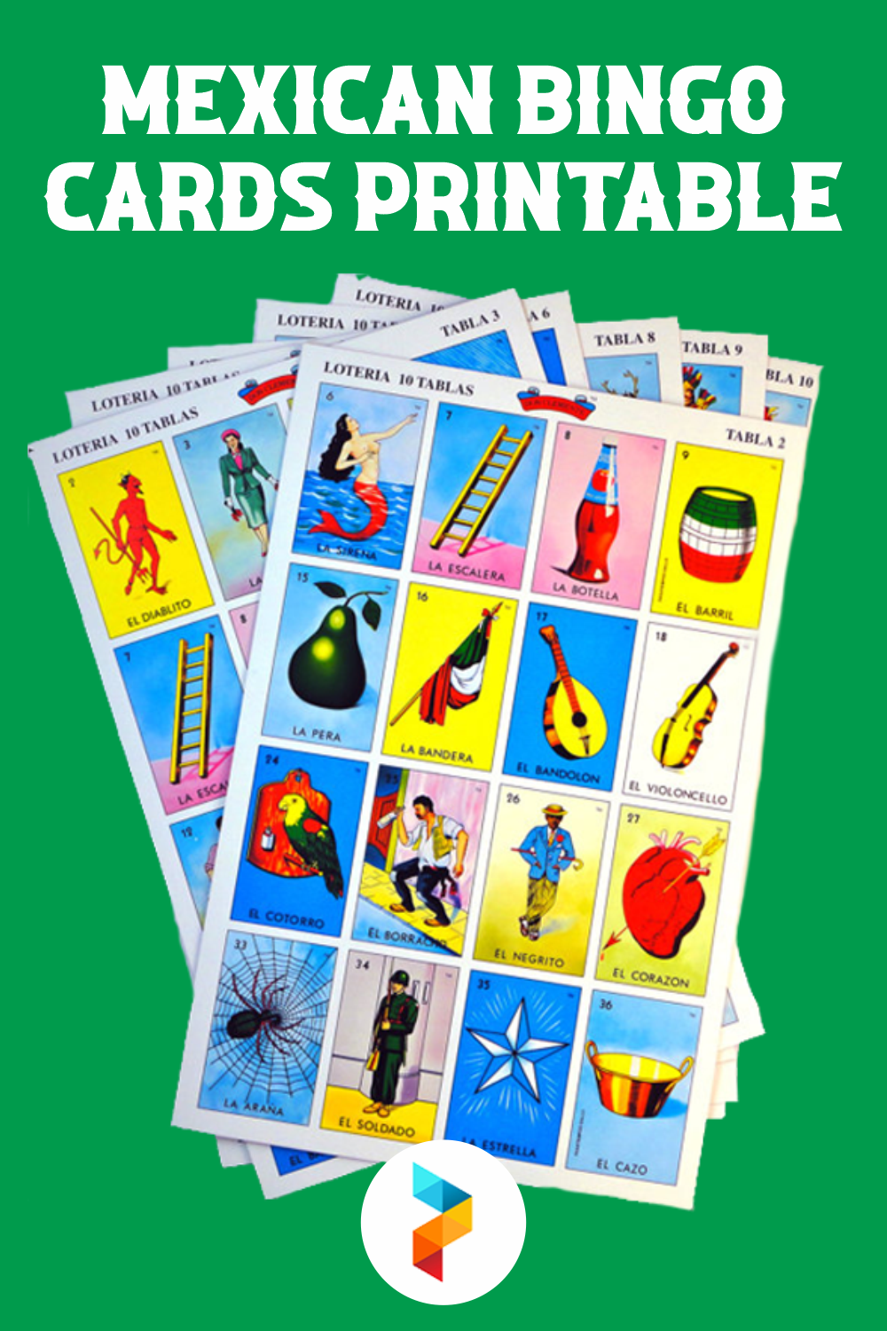 Mexican bingo cards loteria