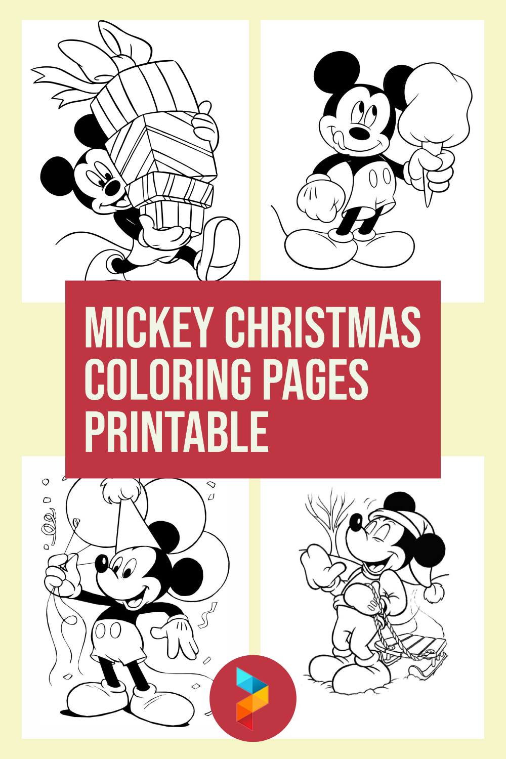 Mickey Christmas Coloring Pages