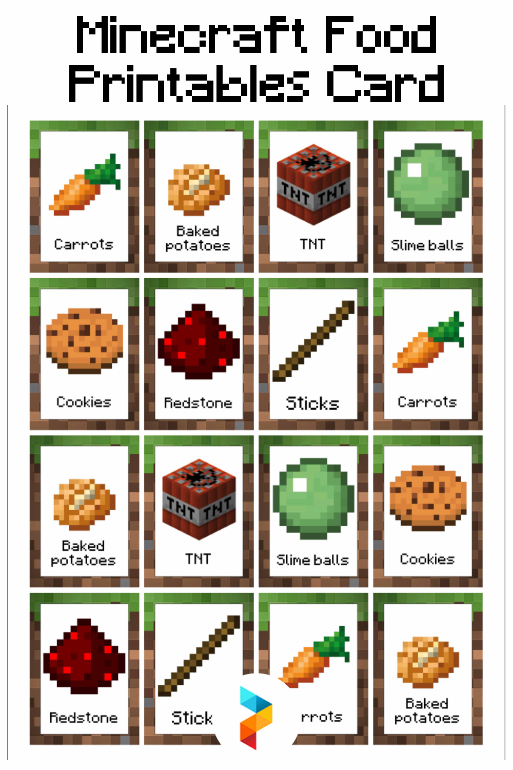 Free Minecraft Party Food Printables
