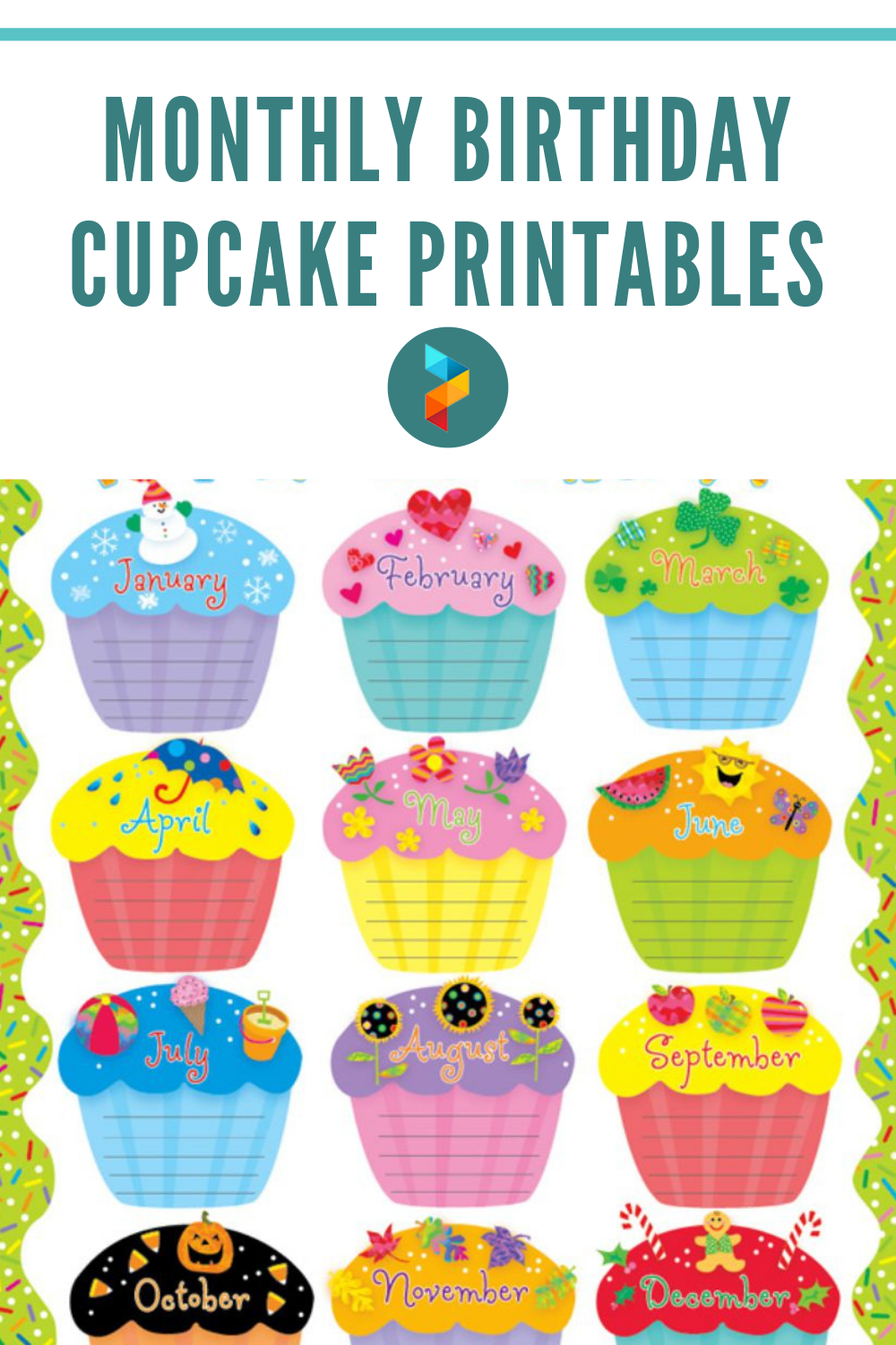 birthday cupcake template bulletin board