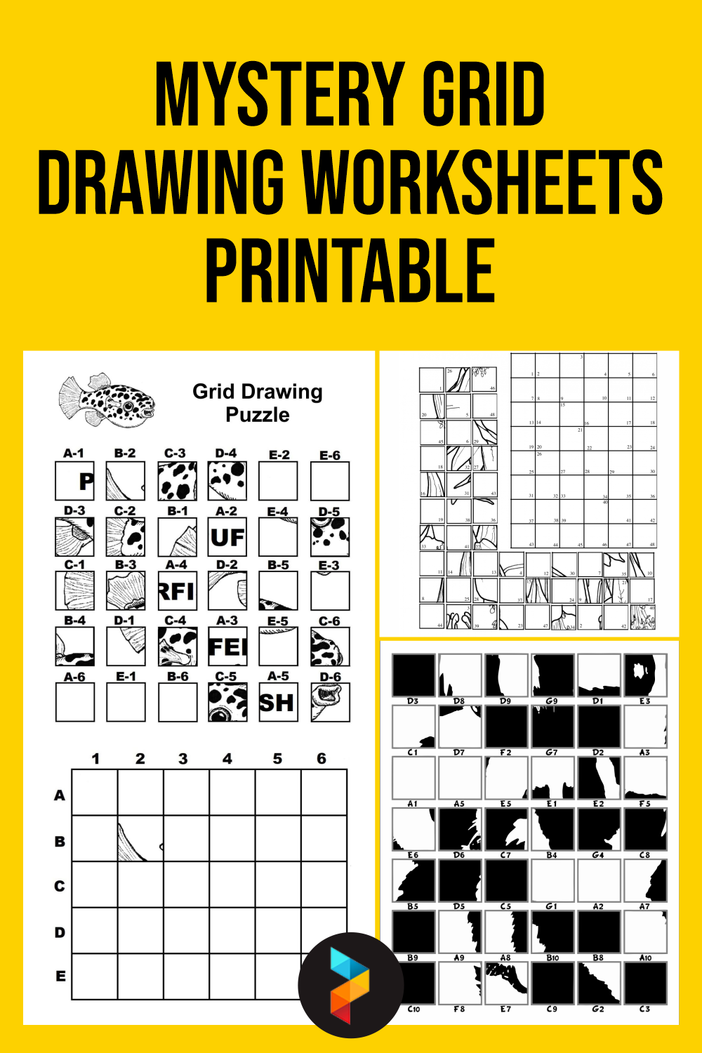 Mystery Grid Drawing Printable Free CoolArtDrawingsGirl