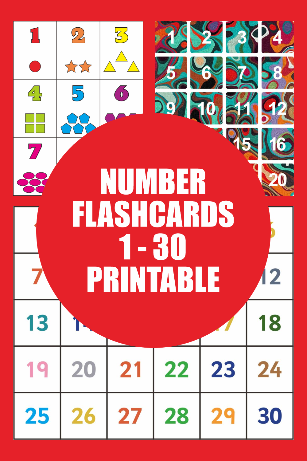 10 best number flashcards 1 30 printable printablee com