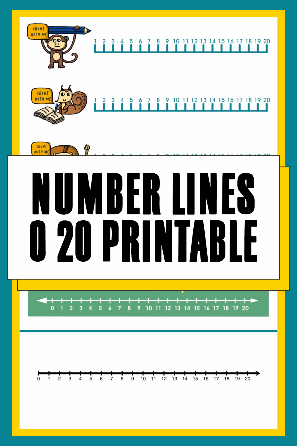 10 Best Number Lines 0 20 Printable Free - printablee.com