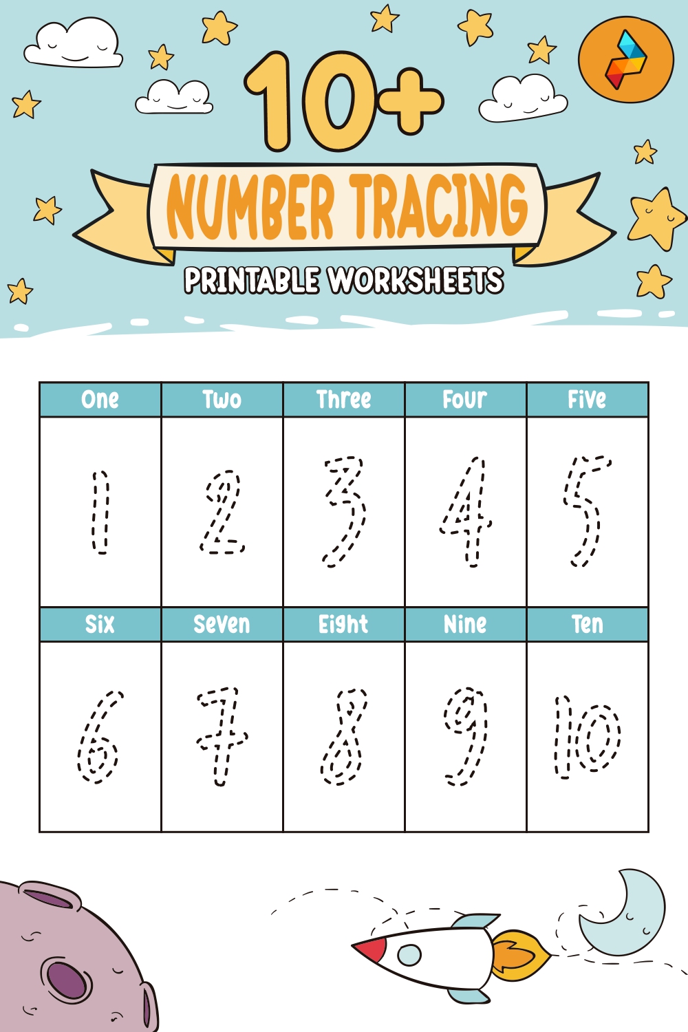 Number Tracing Worksheets