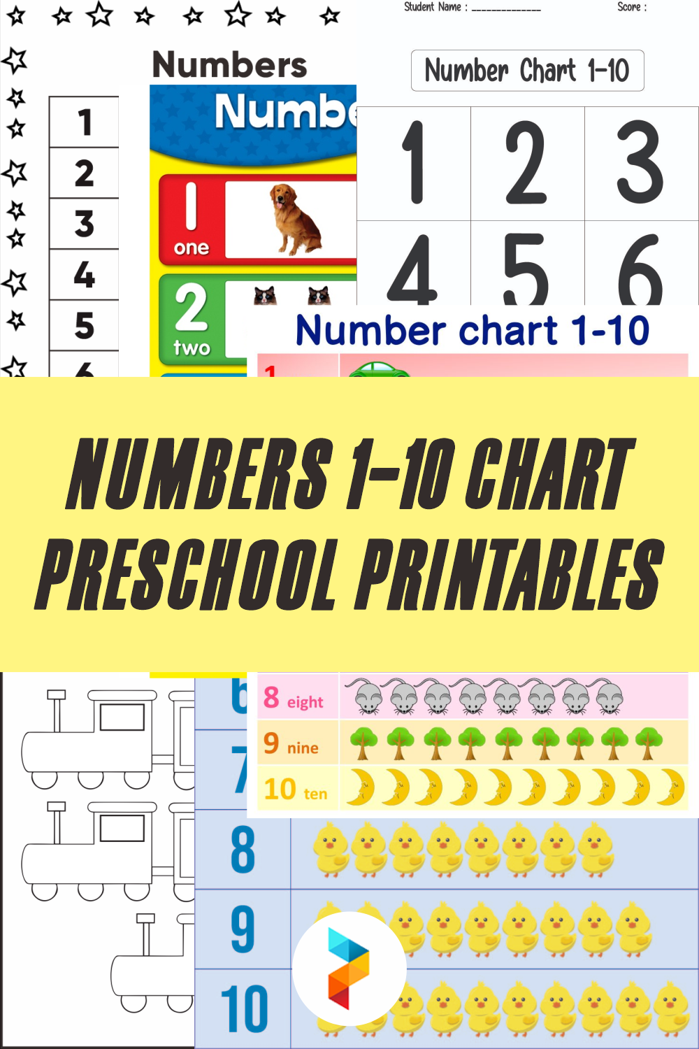 Numbers 1 10 Chart Preschool Printables