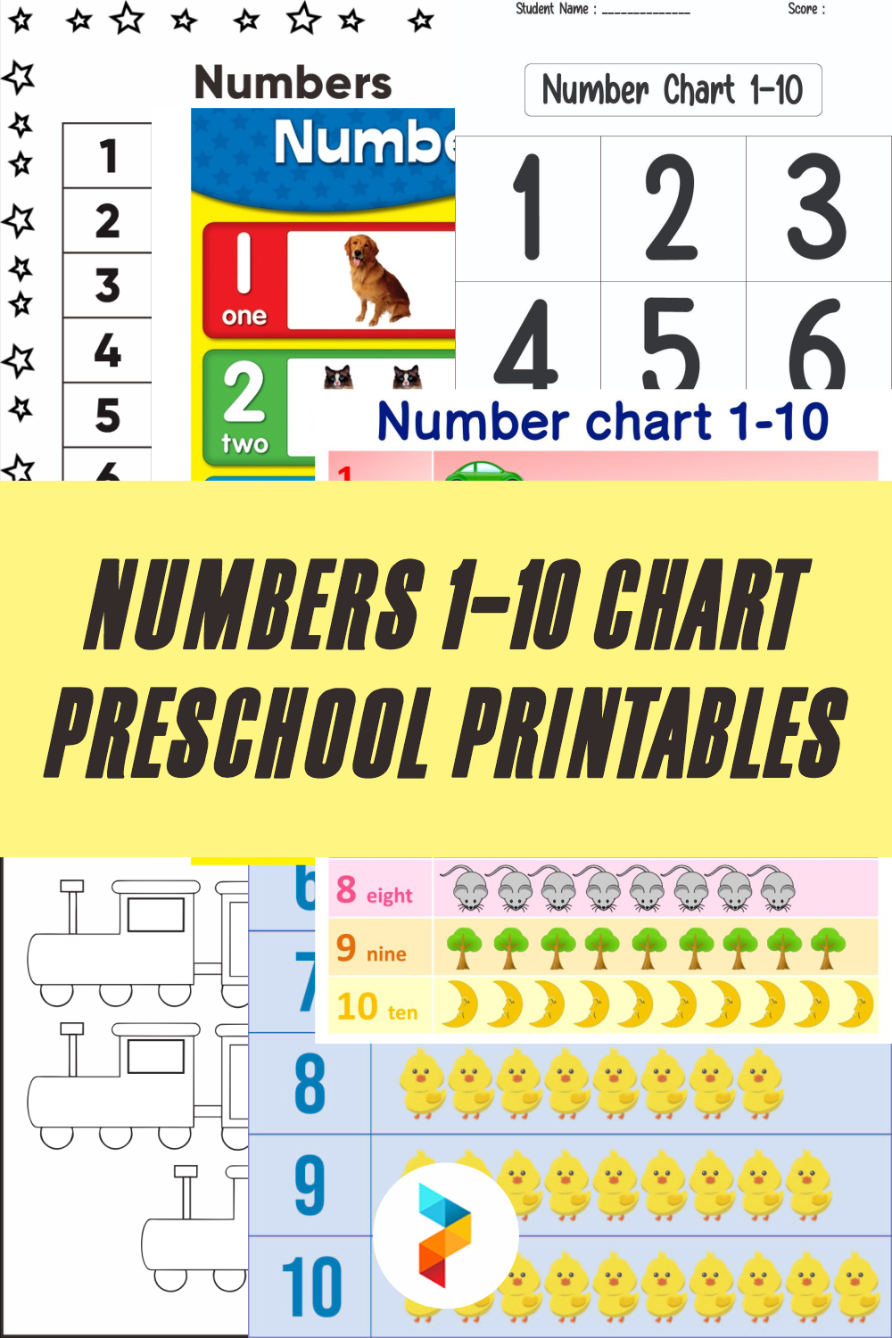 10 Best Numbers 1 10 Chart Preschool Printables ...