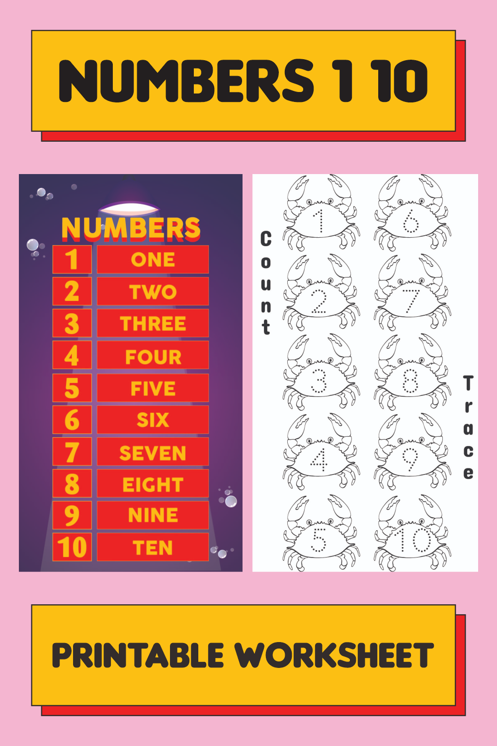 Numbers 1 10 Printable Worksheet