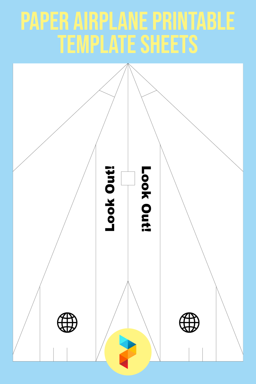 Paper Airplane Printable Template Sheets