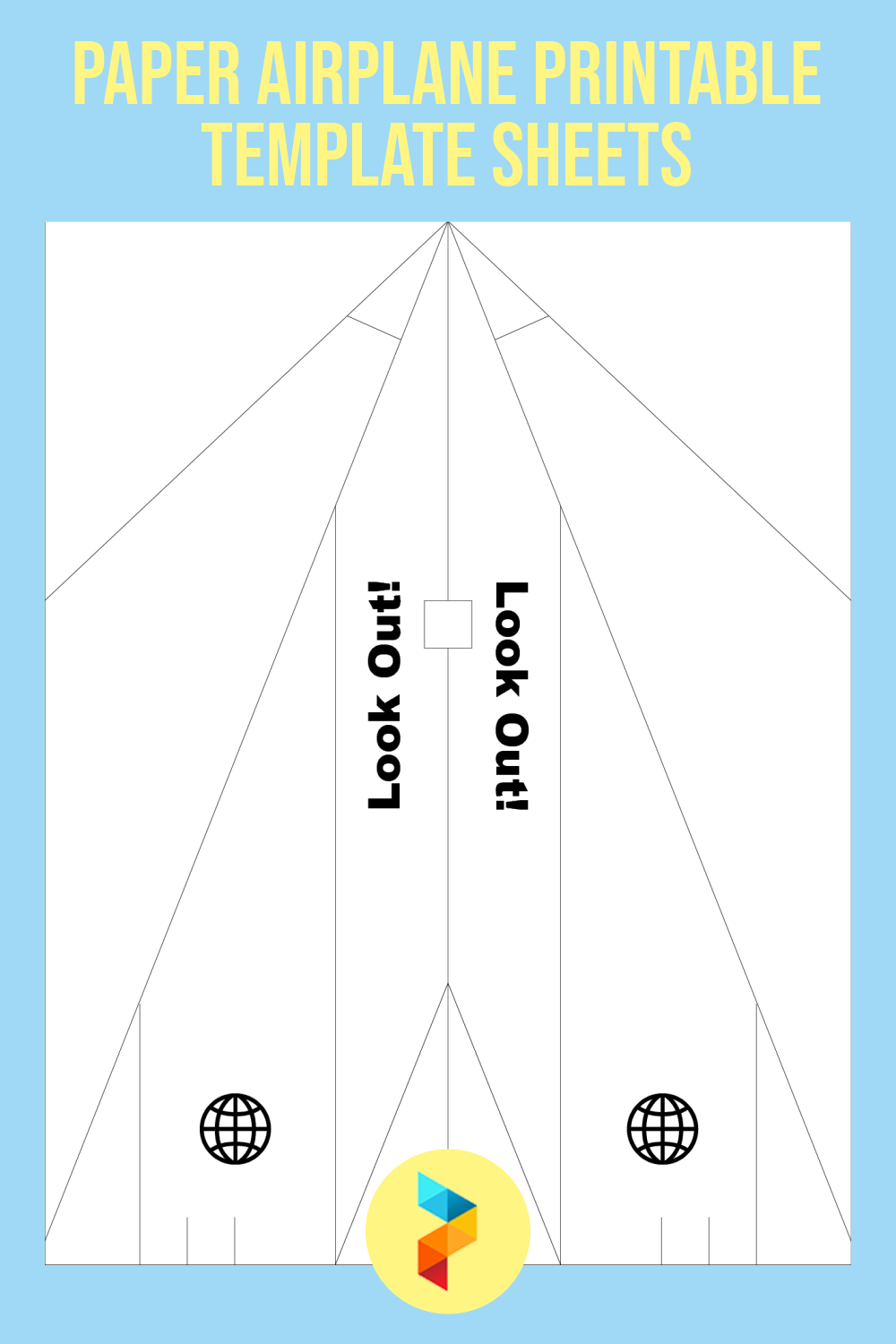 Paper Airplane Template Sheets