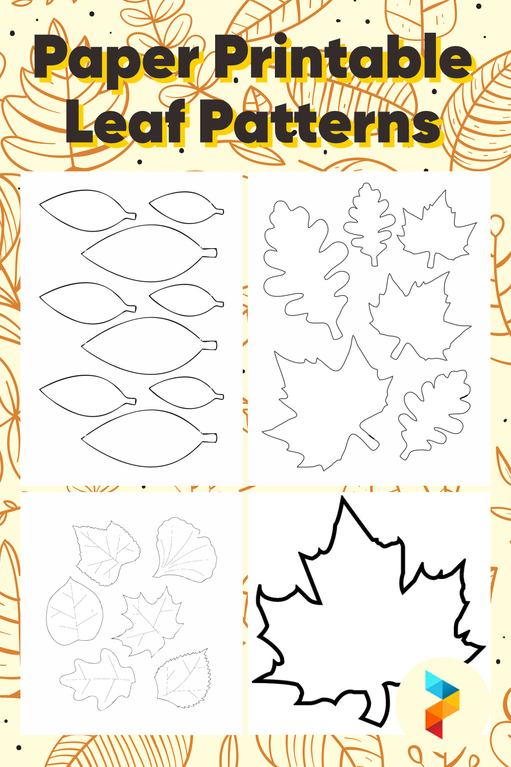 10 Best Paper Printable Leaf Patterns PDF for Free at Printablee