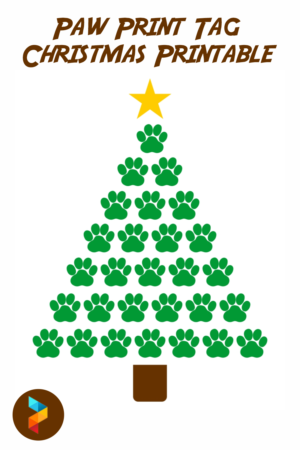 Paw Print Tag Christmas