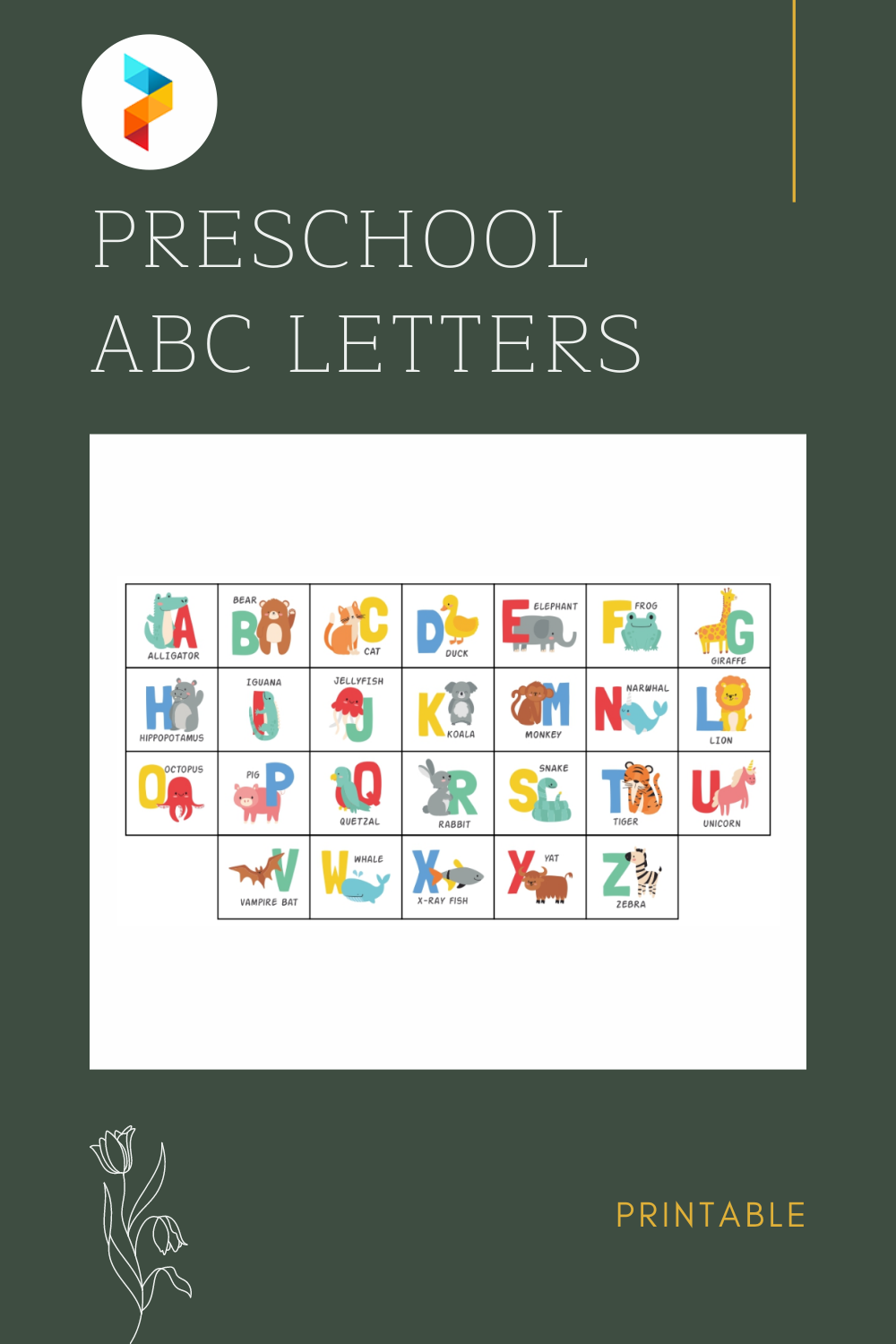 10 Best Preschool ABC Letters Printable Printablee